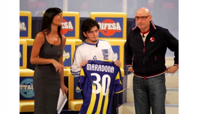 Maradona Jr's Cervia Signed Match Shirt, 2004/05