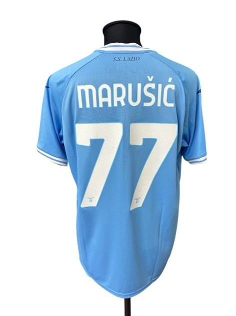 Marusic's Issued Shirt Lazio vs Bologna, Italian Cup 2023 - Mihajlovic Special Patch