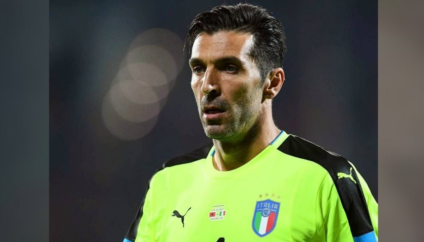 Buffon's Signed Match Shorts, Albania-Italy 2017 