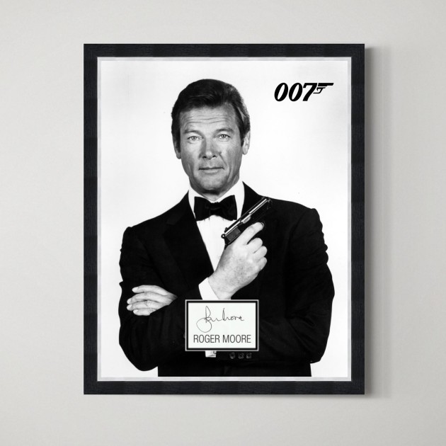 Roger Moore James Bond Display firmato