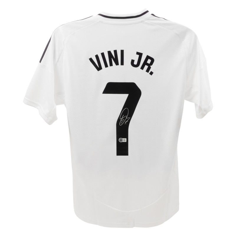 Replica della maglia del Real Madrid firmata da Vinicius Junior