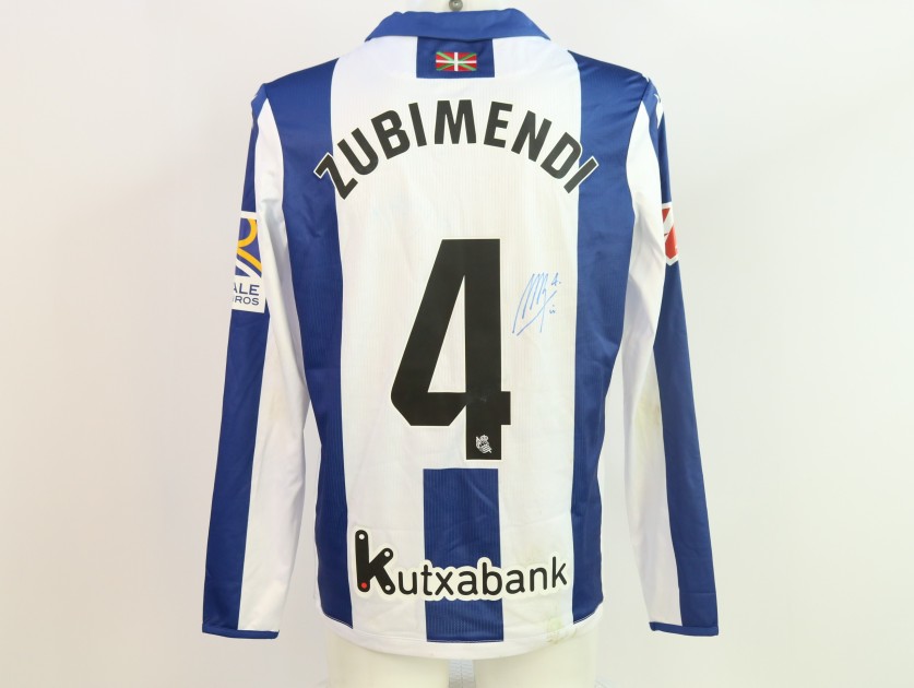 Sergio Zubimendi's Signed Unwashed Shirt, Real Sociedad vs Osasuna 2024