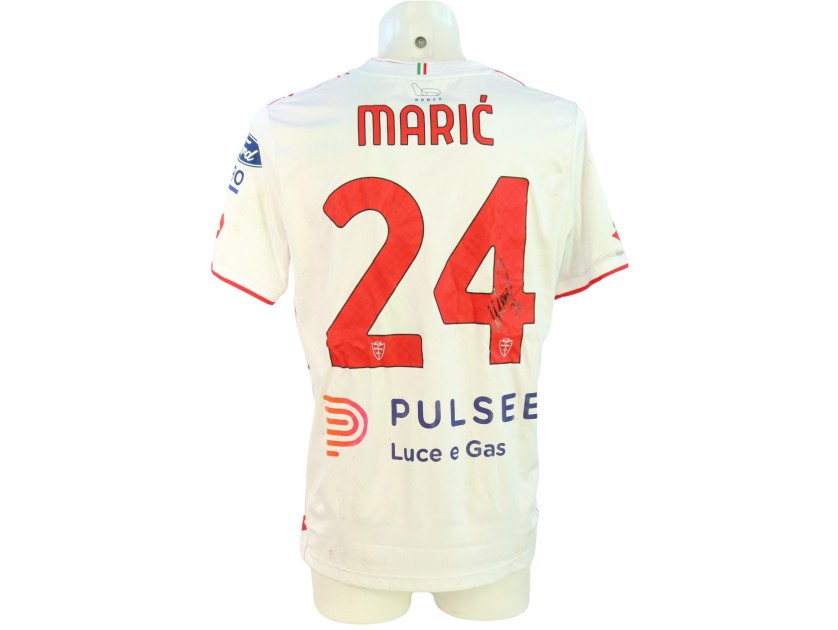 Maric's Signed Unwashed Shirt, Bologna vs Monza Coppa Italia 2024