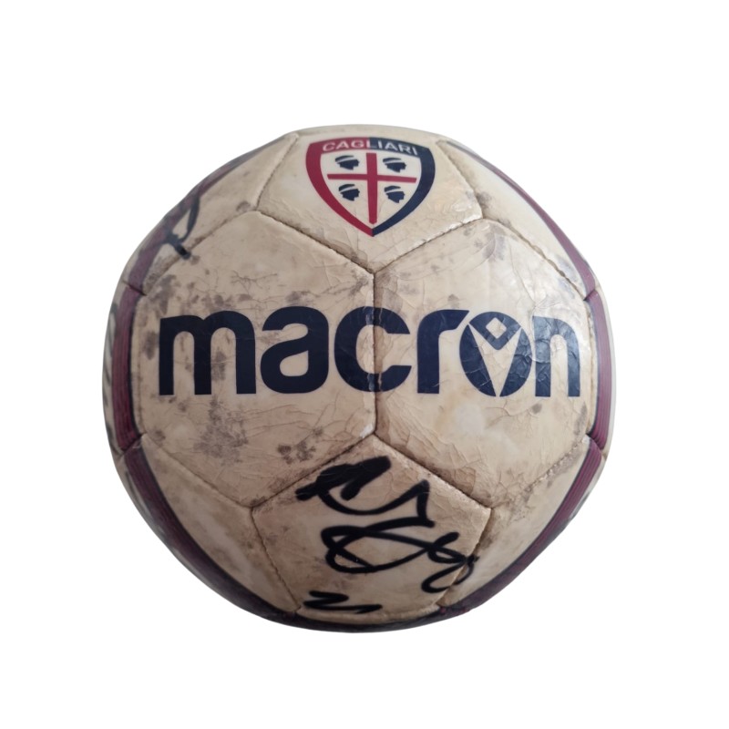 Pallone Match-Ball Unwashed Cagliari, 2019/20 - Autografato