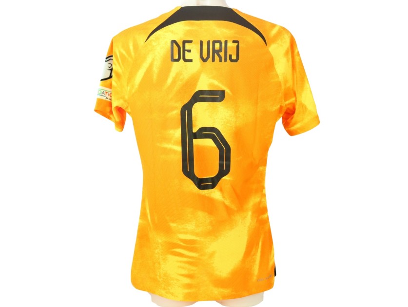 De Vrij's Match-Issued Shirt, Ireland vs Holland 2023 (EURO Qualifiers)