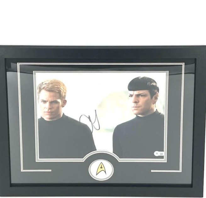 Chris Pine's Signed and Framed Star Trek Picture