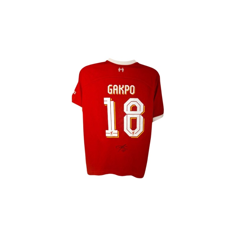 Cody Gakpo's Liverpool 2023/24 Signed Replica Shirt