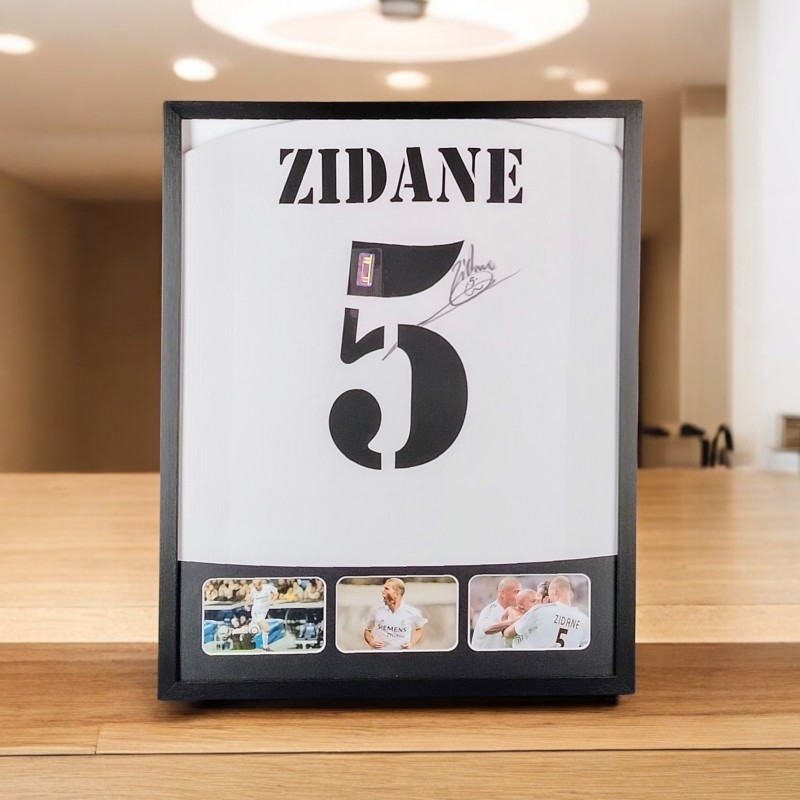 Zinedine Zidane's Real Madrid Signed and Framed Shirt