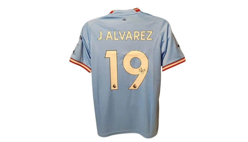 Julian Alvarez's Argentina Signed and Framed Shirt