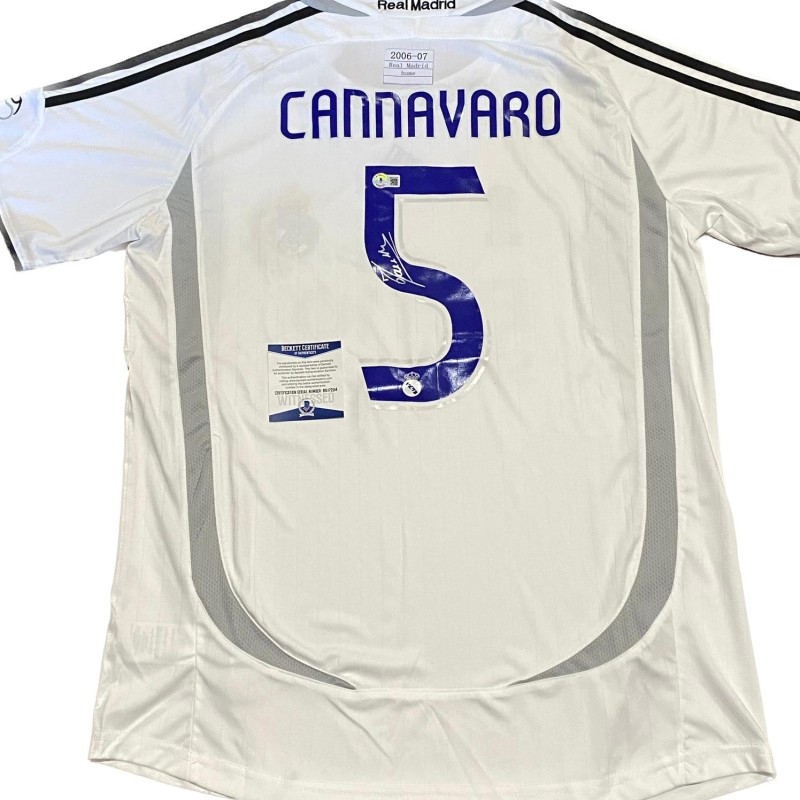 Replica della maglia del Real Madrid 2006/07 firmata da Fabio Cannavaro