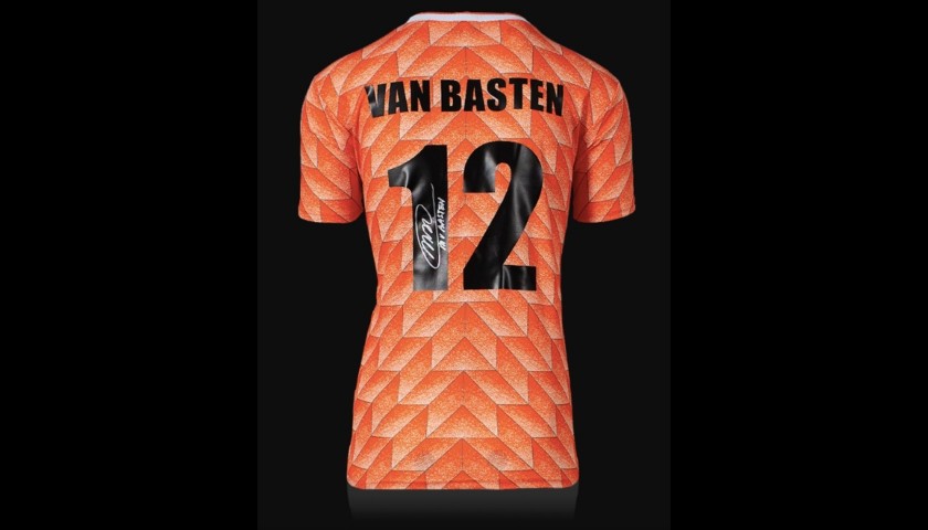 Van Basten's Netherlands Signed Retro Shirt