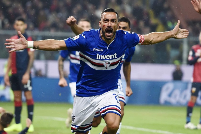 Quagliarella's Match-Worn Armband Genoa vs Sampdoria 2018 -  #UnRossoAllaViolenza - Signed - CharityStars