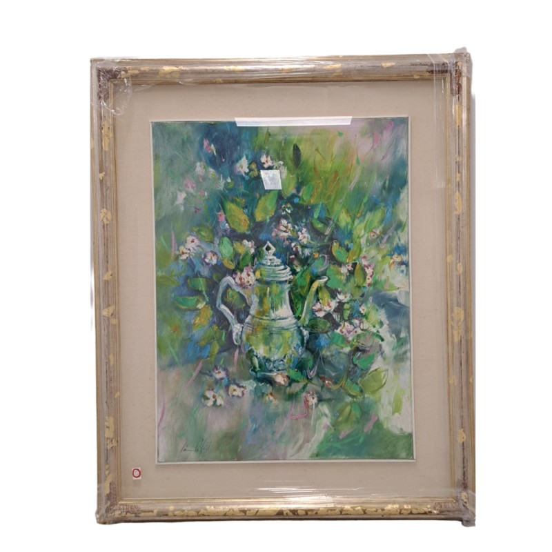 "Teapot Among Flowers" by Camillo Fait