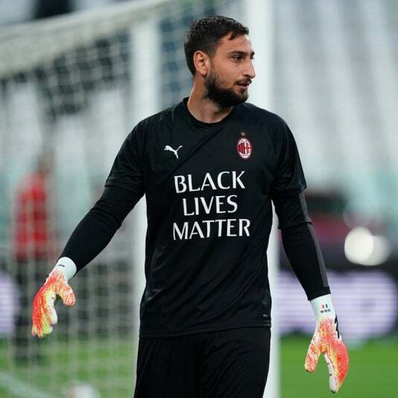 "Black Lives Matter" Training Shirt, Juventus-Milan - Signed by Donnarumma