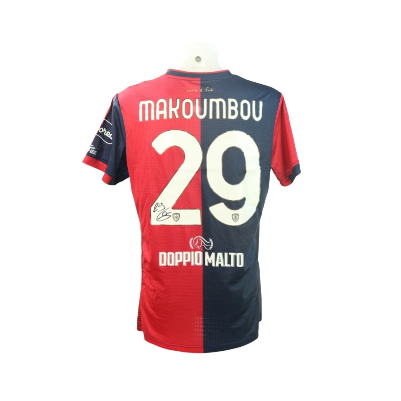 Makoumbou's Signed Unwashed Shirt, Cagliari vs Cremonese 2024