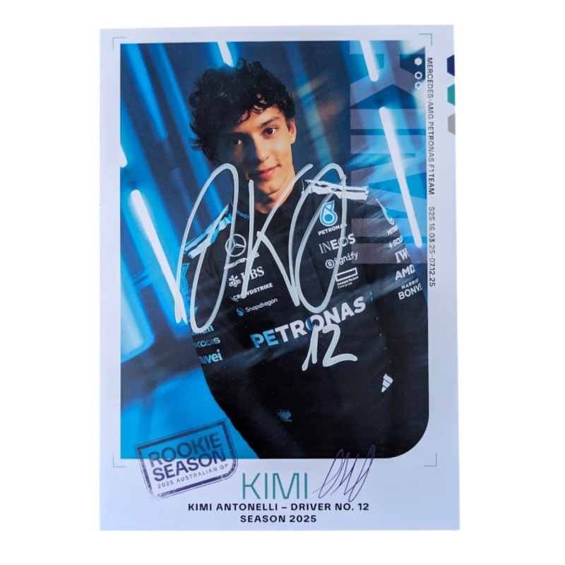 Kimi Antonelli's Signed Driver Card