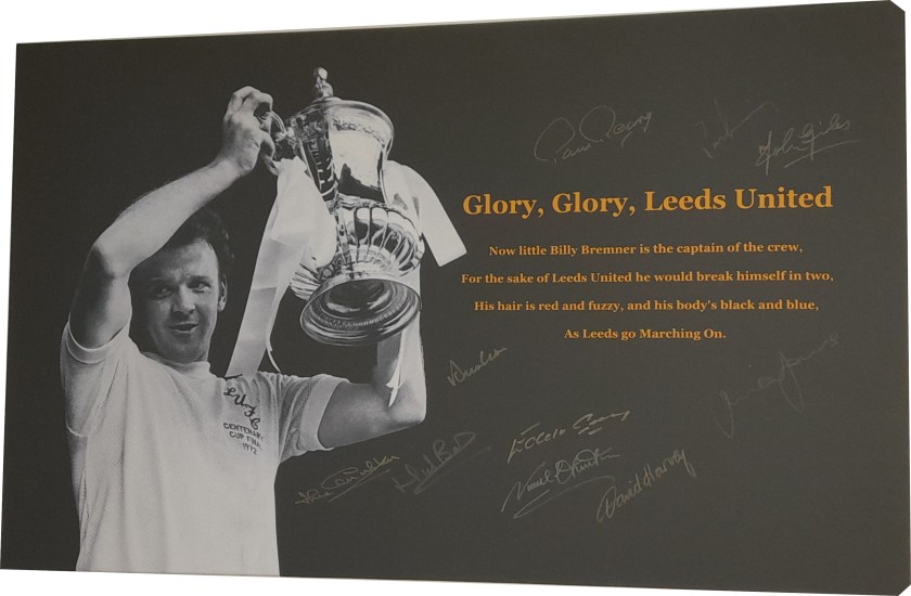 Leeds United 1972 FA Cup Winners Multi Signed Canvas