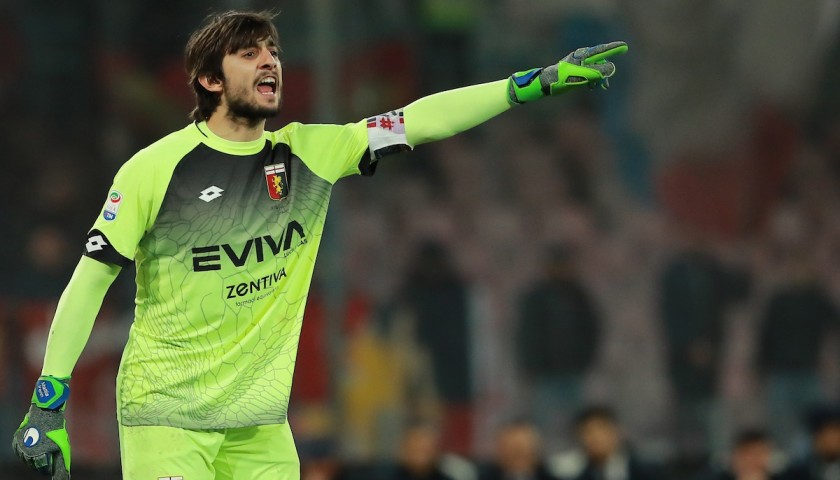 Perin's Genoa Match-Issue Shirt Signed by Players, 2017/18 Season 