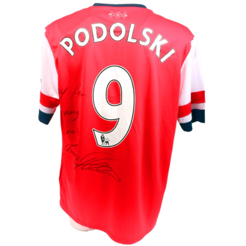 Podolski Signed, Official 2012/2013 Arsenal Shirt