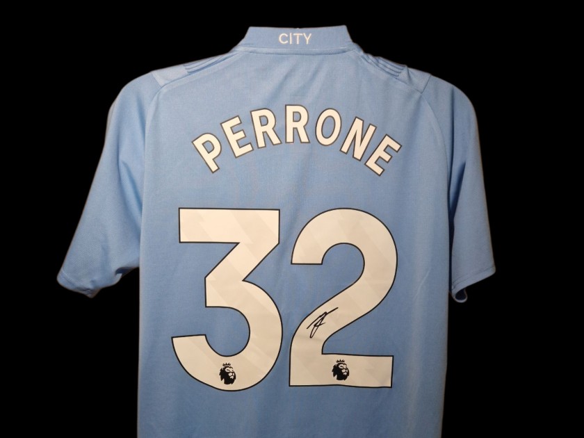 Maximo Perrone Signed Manchester City 2023-24 Official Home Football Shirt COA