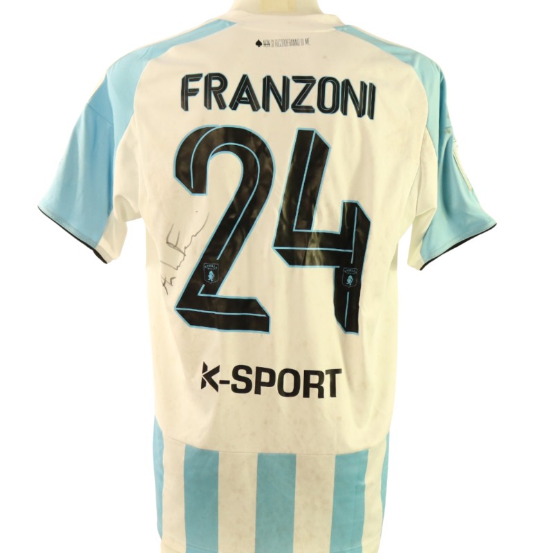 Franzoni's Signed Unwashed Shirt, Virtus Entella vs Sampdoria 2025
