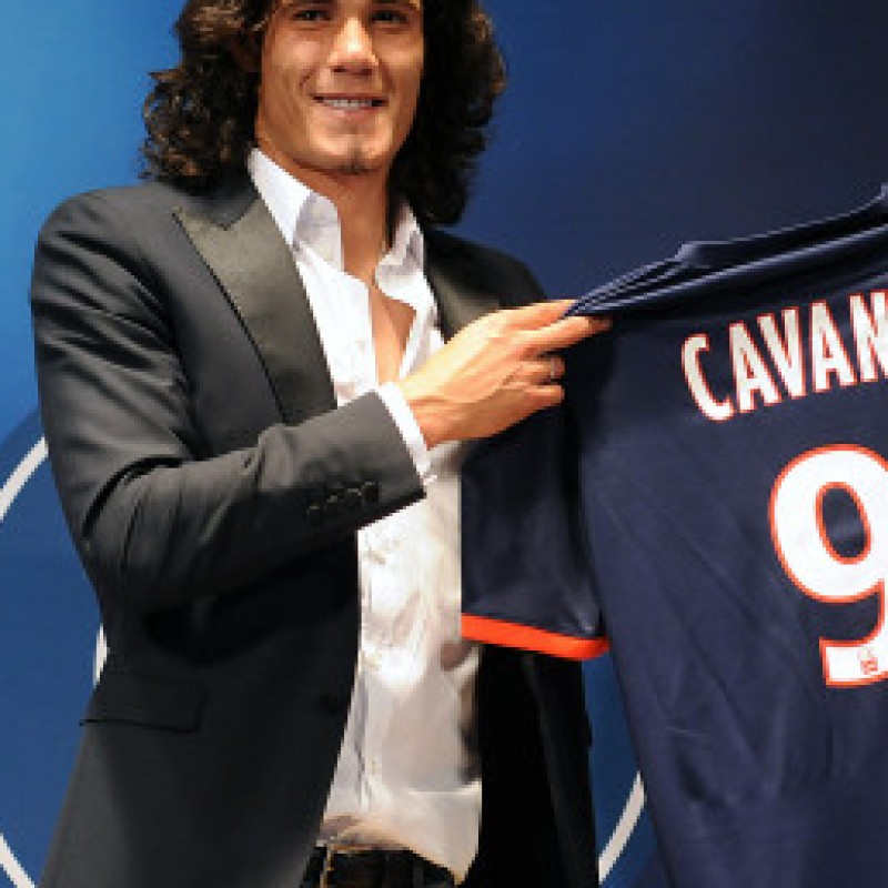 Cavani match issued shirt, Paris Saint-Germain, Ligue 1 13/14 - signed
