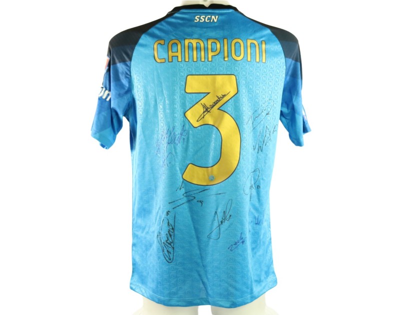 D&Vlab T-Shirt Napoli Scudetto 2025 – Celebrativa 4° Campione D'Italia – Personalizzabile Per Tifosi – Unisex In Cotone