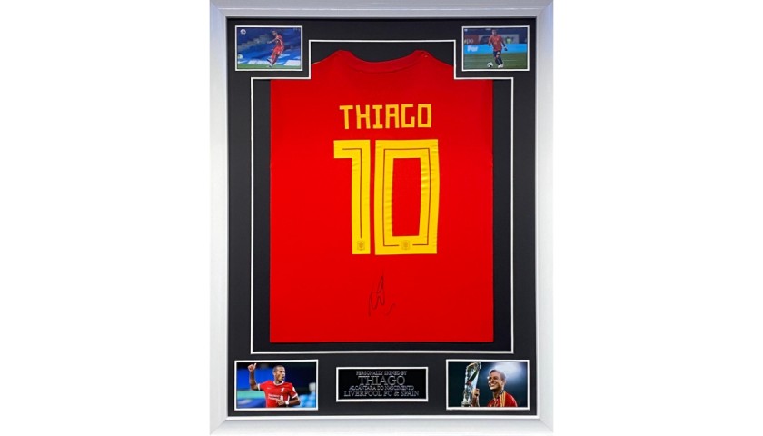 Thiago's Spain Signed and Framed Shirt 