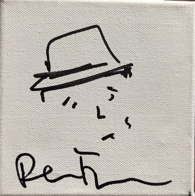 Pete Doherty of The Libertines Signed and Illustrated Canvas