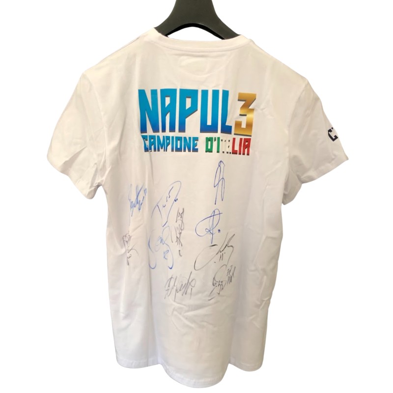 T-shirt ufficiale Napoli - Autografata dalla rosa