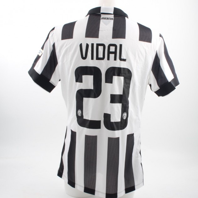 Vidal shirt, issued/worn Juventus-Lazio Tim Cup 2015 Final
