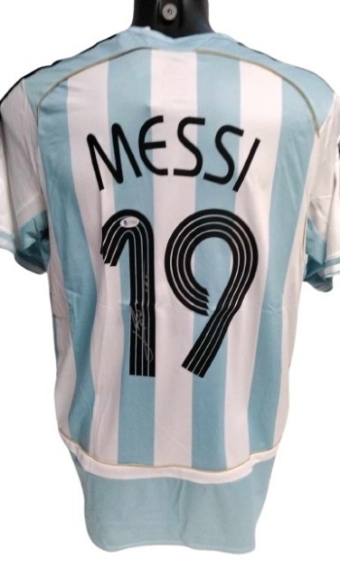 Messi Replica Argentina Signed Shirt, 2006/07