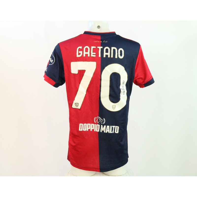 Gaetano's Signed Unwashed Shirt, Udinese vs Cagliari 2024