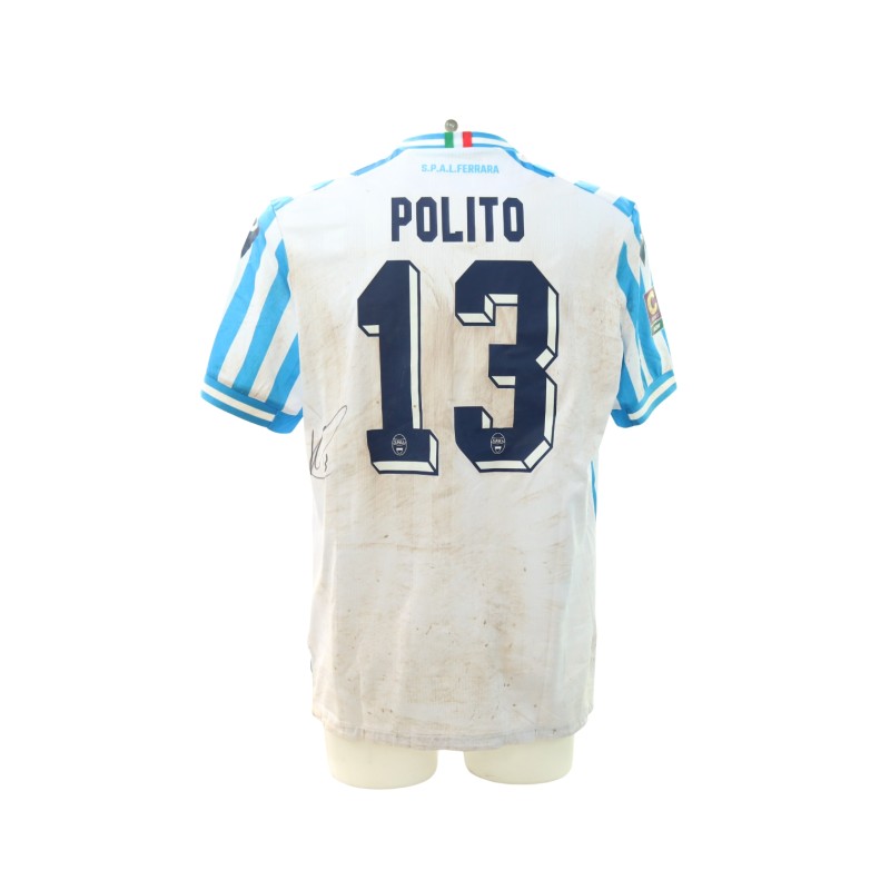 Polito's Signed Unwashed Shirt, Pontedera vs SPAL 2024 