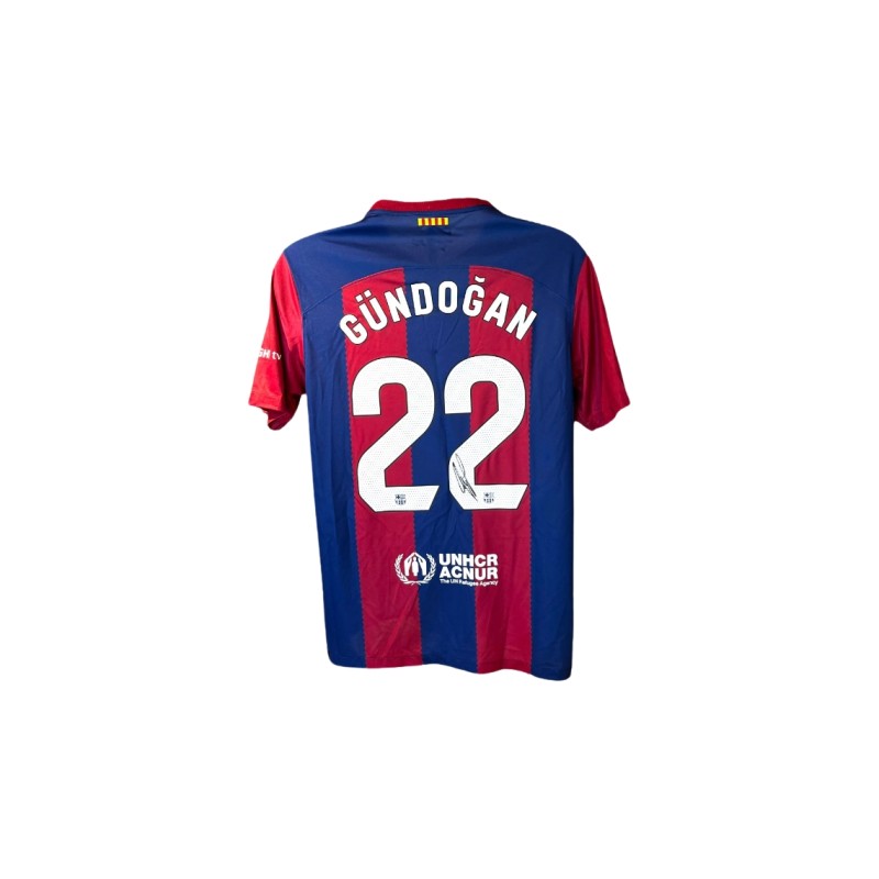 Ilkay Gundogan's FC Barcelona 2023/24 Signed Replica Shirt