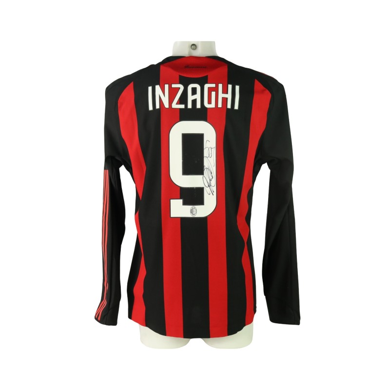 Maglia preparata Inzaghi Milan, 2008/09 - Autografata