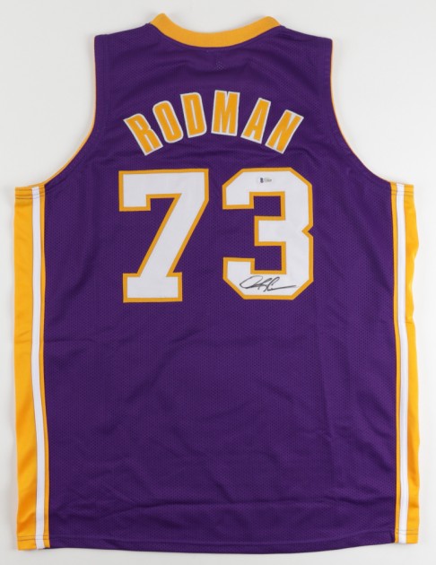 Dennis Rodman Signed Lakers Jersey