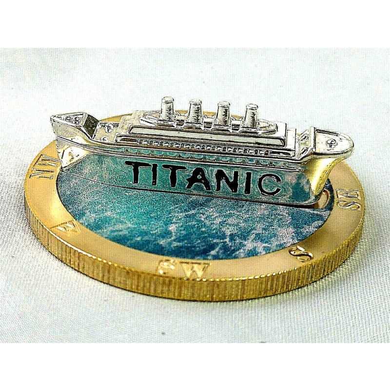 3D Titanic Commemorative Silver and Gold Plated Coin