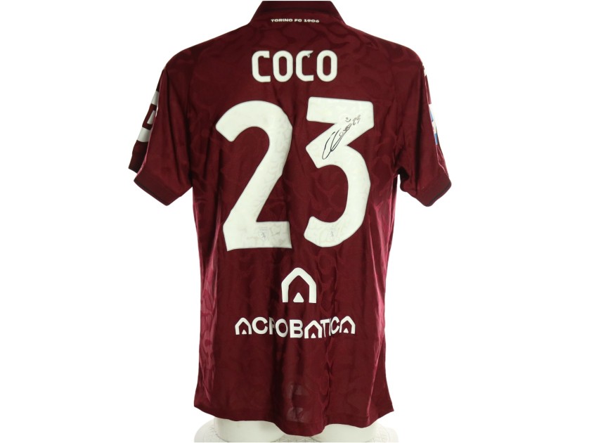 Coco's Signed Unwashed Shirt, Torino vs Juventus 2026