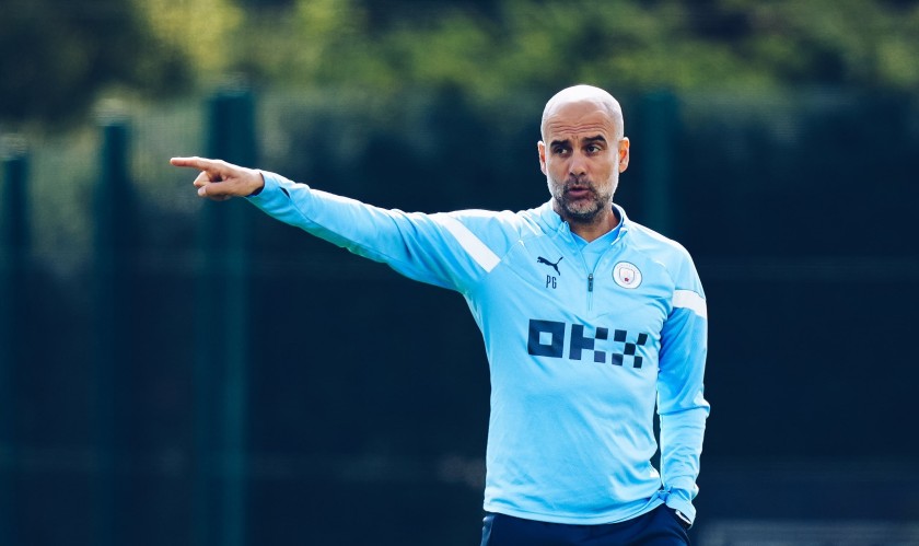 Pep Guardiola Worn Training Kit - Treble Winning Season 2022/23