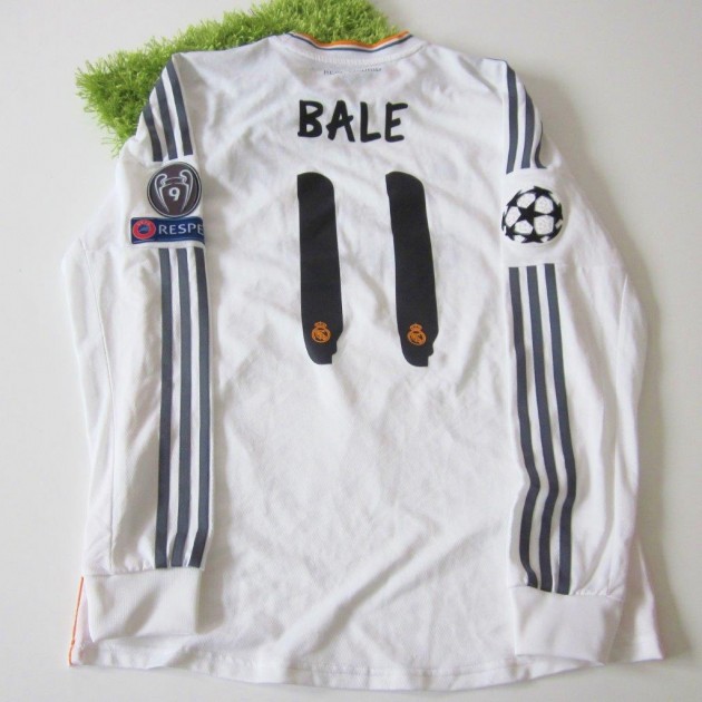 Bale Real Madrid match issued/worn shirt, UEFA Champions League 2014 Final in Lisbon