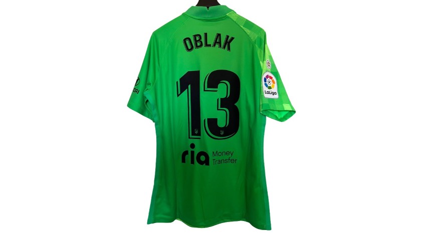 Oblak's Atletico Madrid Match-Issued Shirt, LaLiga 2021/22