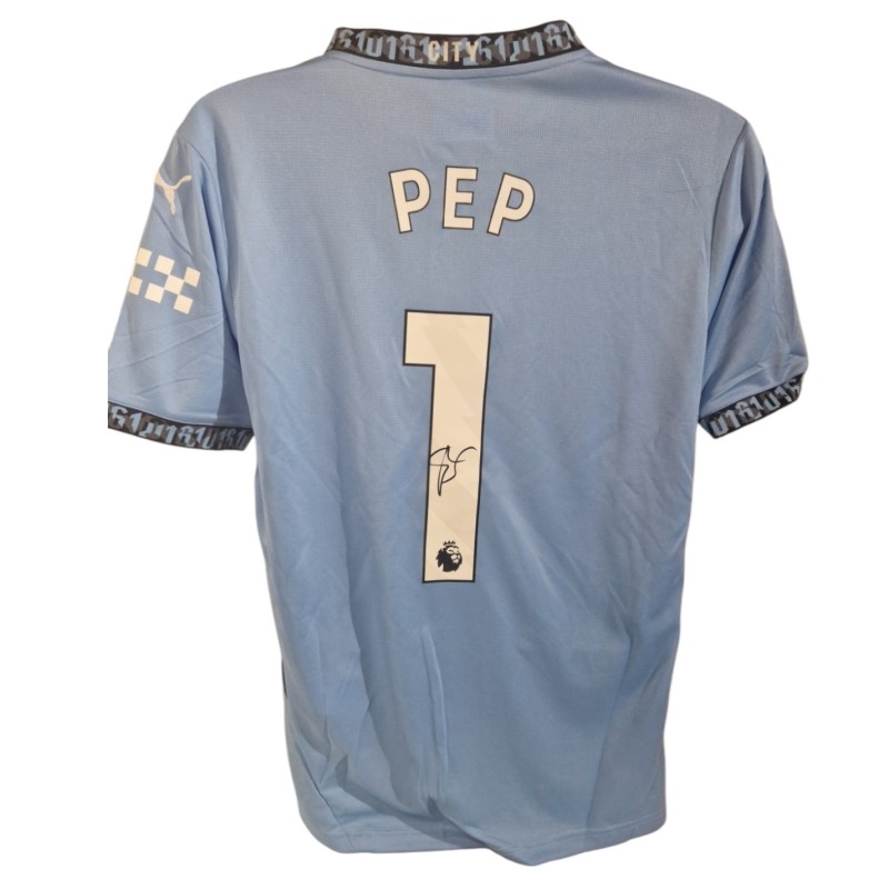 Pep Guardiola's Manchester City 2024/25 Signed Replica Shirt