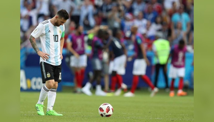 Messi's Signed Match Shirt, France-Argentina 2018
