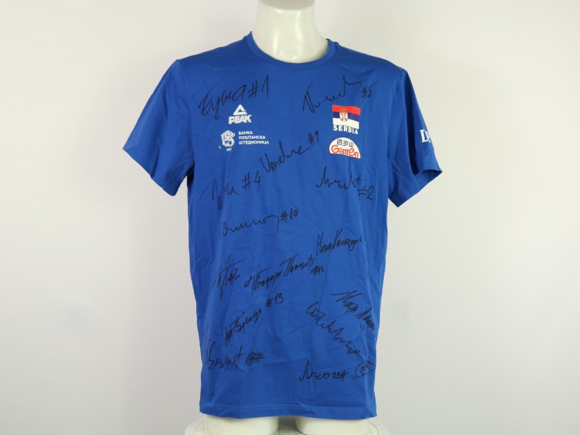 T-shirt ufficiale della Serbia - autografata dalla squadra maschile