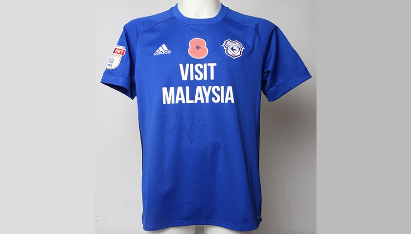 Poppy Shirt Signed by Cardiff City FC's Callum Paterson