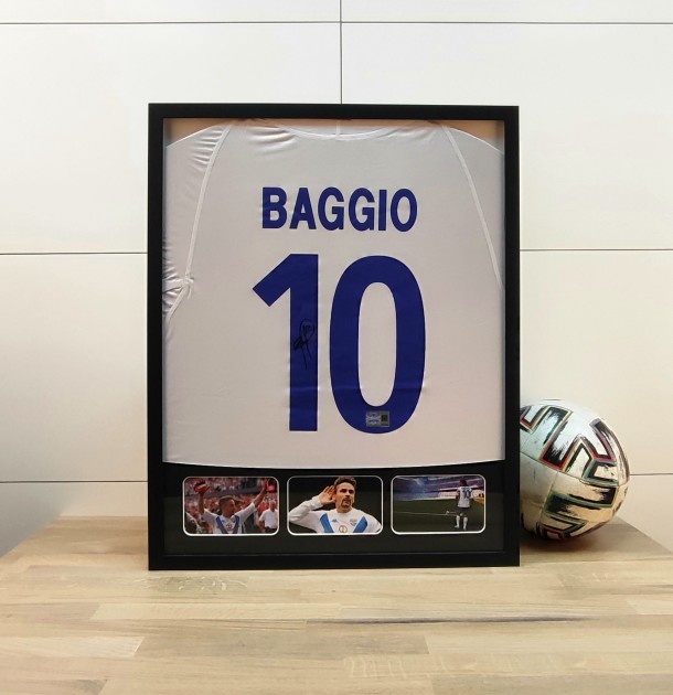 Roberto Baggio's Brescia Signed and Framed Shirt