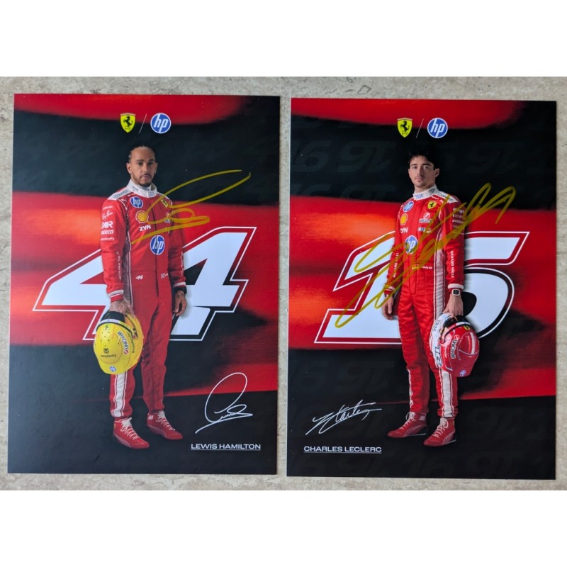 Hamilton and Leclerc's Signed Promocards, 2026