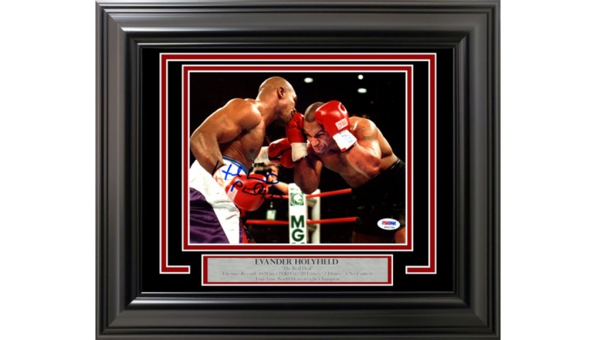 Evander Holyfield Signed Framed Photo