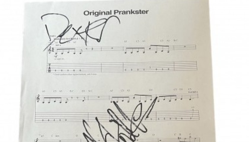 The Eagles Signed and Framed 'Get Over It' Lyrics Sheet - CharityStars